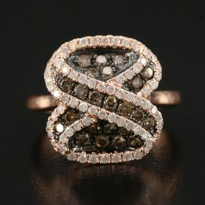 🚫SOLD🚫14K Rose Gold 1.32 CTW Diamond Criss Cross Ring